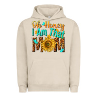 Pigment French Oak oh honey i am that mom Urban Hoodie - NancyCooperArtShop
