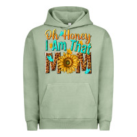 Pigment Oil Green oh honey i am that mom Urban Hoodie - NancyCooperArtShop