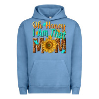 Pigment Pebble Blue oh honey i am that mom Urban Hoodie - NancyCooperArtShop