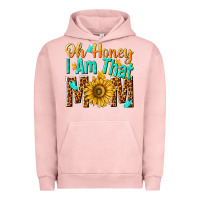 Pigment Salmon oh honey i am that mom Urban Hoodie - NancyCooperArtShop