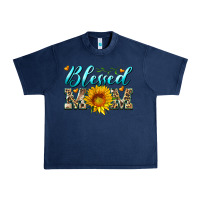 Navy blessed mom with sunflower Urban Heavy Tee - Artiststas