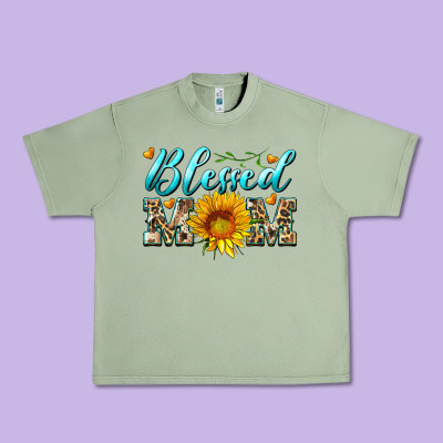 Blessed Mom With Sunflower Urban Heavy Tee Designed By Artiststas