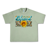 Oil Green blessed mom with sunflower Urban Heavy Tee - Artiststas