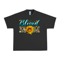 Pigment Black blessed mom with sunflower Urban Heavy Tee - Artiststas