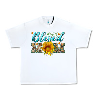 White blessed mom with sunflower Urban Heavy Tee - Artiststas