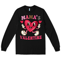 Black mamas valentine with cute heart Long Sleeve Tee - texasbilliewilder