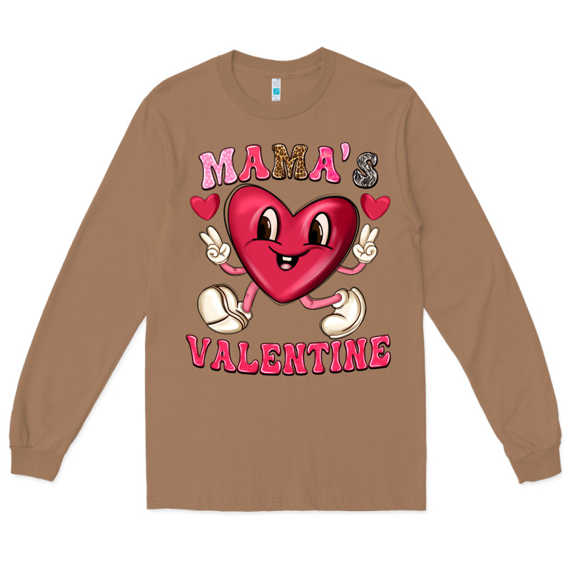Mamas Valentine With Cute Heart Long Sleeve Tee by texasbilliewilder | Teevron