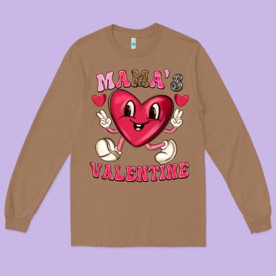 Long Sleeve Tee mamas valentine with cute heart