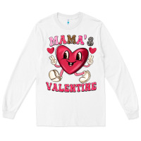 White mamas valentine with cute heart Long Sleeve Tee - texasbilliewilder