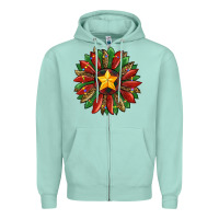 Seafoam christmas sunflower Zipper Hoodie - RanaPortraitStore