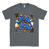 Charcoal Heather volleyball mama with leopard Classic Tee - Zillion Design Studio