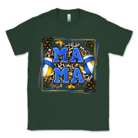 Sports Green volleyball mama with leopard Classic Tee - Zillion Design Studio