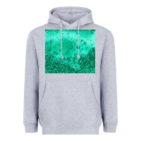 Heather Grey green glitter Heavyweight Hoodie - JahusDesignShop