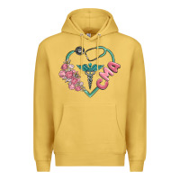 Antique Gold cma  heart Premium Hoodie - MaliasSmallBusiness