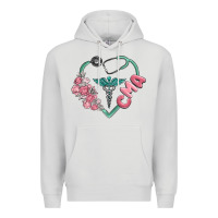 Dove Grey cma  heart Premium Hoodie - MaliasSmallBusiness