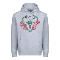 Heather Grey cma  heart Premium Hoodie - MaliasSmallBusiness