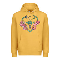 Mustard cma  heart Premium Hoodie - MaliasSmallBusiness