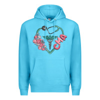 Ocean Blue cma  heart Premium Hoodie - MaliasSmallBusiness