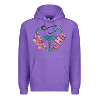 Purple cma  heart Premium Hoodie - MaliasSmallBusiness