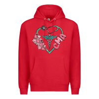 Red cma  heart Premium Hoodie - MaliasSmallBusiness