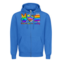 True Royal peace love equality Zipper Hoodie - Zillion Design Studio