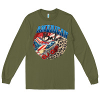 Army Green American babe Long Sleeve Tee - Zillion Design Studio