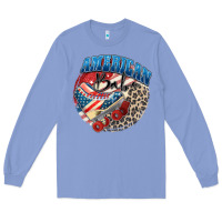 Colony Blue American babe Long Sleeve Tee - Zillion Design Studio