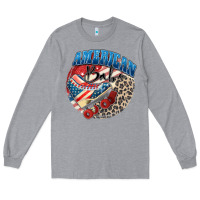 Heather Grey American babe Long Sleeve Tee - Zillion Design Studio