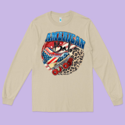 American Babe Long Sleeve Tee Designed By Zillion Design Studio