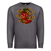 Charcoal Heather boots wood slice ornament Premium Sweatshirt - JahusDesignShop