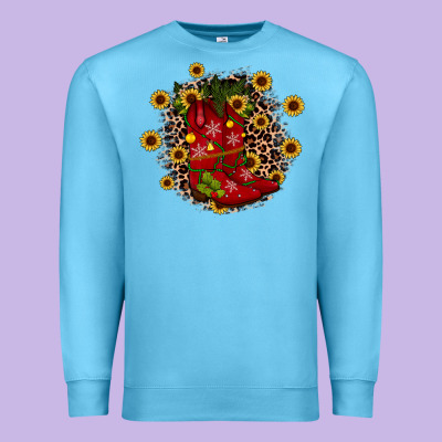 Boots Wood Slice Ornament Premium Sweatshirt Designed By Jahusdesignshop