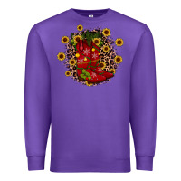 Purple boots wood slice ornament Premium Sweatshirt - JahusDesignShop