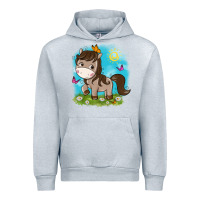 Heather Grey little cute horse Urban Hoodie - NancyCooperArtShop