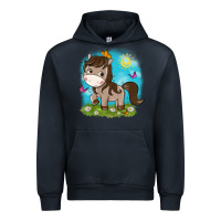 Navy little cute horse Urban Hoodie - NancyCooperArtShop
