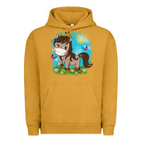 Pigment Peanut Butter little cute horse Urban Hoodie - NancyCooperArtShop
