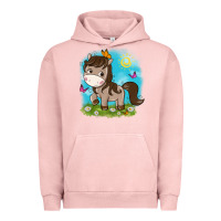 Pigment Salmon little cute horse Urban Hoodie - NancyCooperArtShop