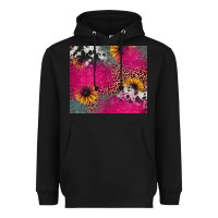 Black pink glitter leopard cowhide Heavyweight Hoodie - JahusDesignShop