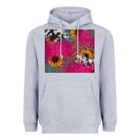 Heather Grey pink glitter leopard cowhide Heavyweight Hoodie - JahusDesignShop