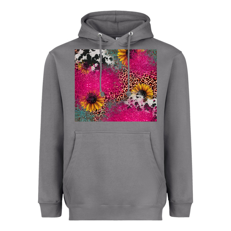 Pink Glitter Leopard Cowhide Heavyweight Hoodie by JahusDesignShop | Teevron