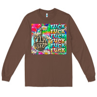 Chestnut fuck everything skeletons Long Sleeve Tee - AdoDesignShop