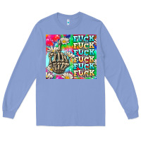 Colony Blue fuck everything skeletons Long Sleeve Tee - AdoDesignShop