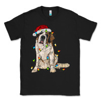 Black saint bernard with christmas lights Classic Tee - RanaPortraitStore