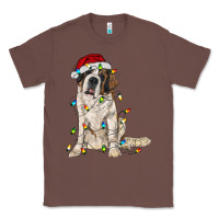 Chestnut saint bernard with christmas lights Classic Tee - RanaPortraitStore