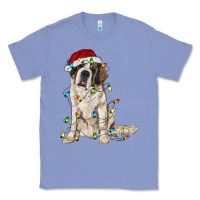 Colony Blue saint bernard with christmas lights Classic Tee - RanaPortraitStore