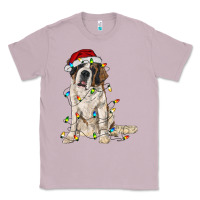 Lilac saint bernard with christmas lights Classic Tee - RanaPortraitStore