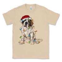 Mushroom saint bernard with christmas lights Classic Tee - RanaPortraitStore