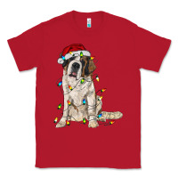 Red saint bernard with christmas lights Classic Tee - RanaPortraitStore