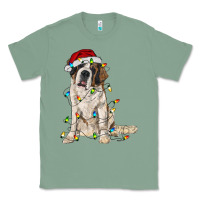 Sage saint bernard with christmas lights Classic Tee - RanaPortraitStore