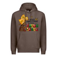 Coffee never understimate the power of a black woman Premium Hoodie - MaliasSmallBusiness