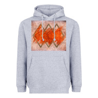 Heather Grey orange glitter Heavyweight Hoodie - JahusDesignShop